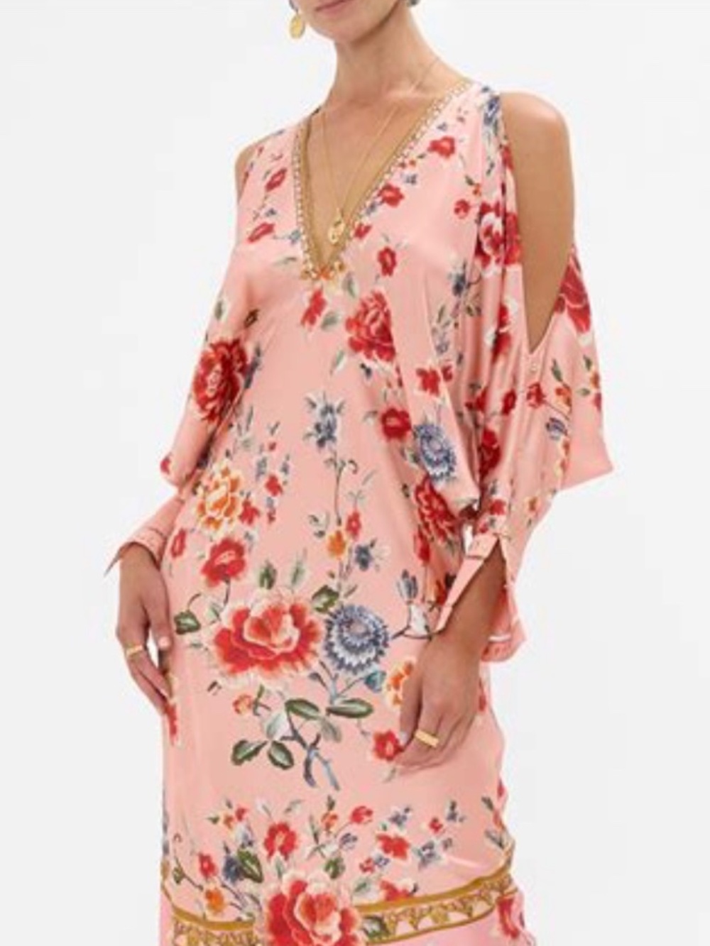 CAMILLA Draped Shoulder Maxi Dress Size Medium- New w/Tags - Picture 1 of 11